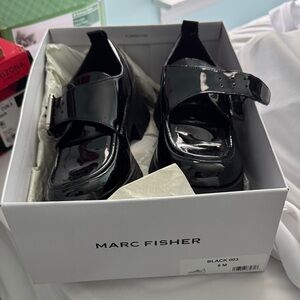 Marc Fisher Shiny Black Loafers